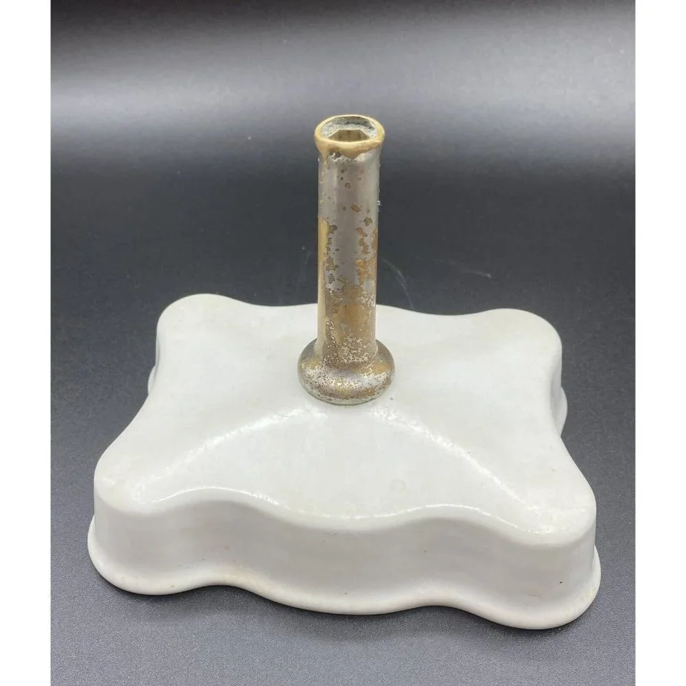 Antique White Standard Porcelain Ceramic Soap Dish Bath Tray Pedestal